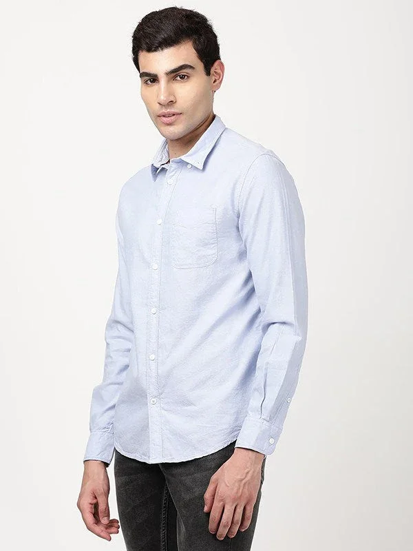 Men's Solid Full Sleeves Cotton Shirt - Image 2