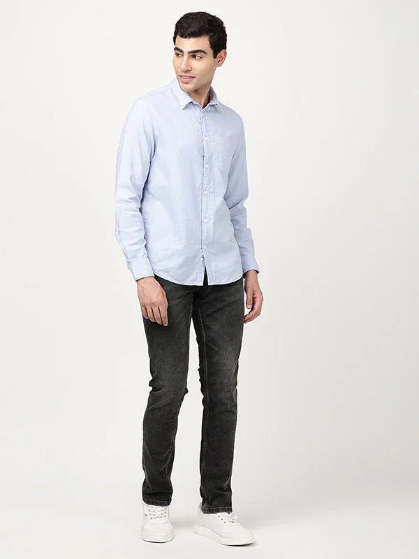 Men's Solid Full Sleeves Cotton Shirt - Image 4