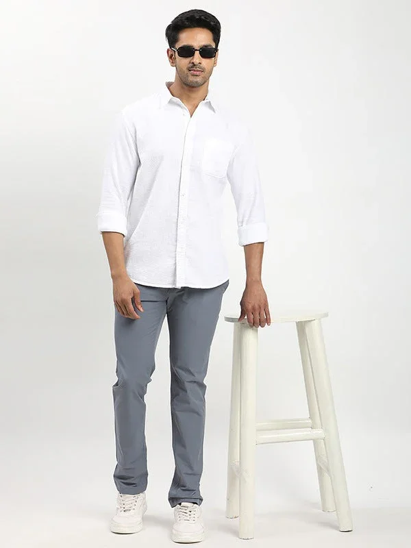 Men's Solid Full Sleeves Cotton Shirt - Image 4