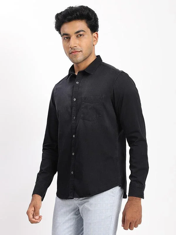Men's Solid Full Sleeves Cotton Shirt - Image 2