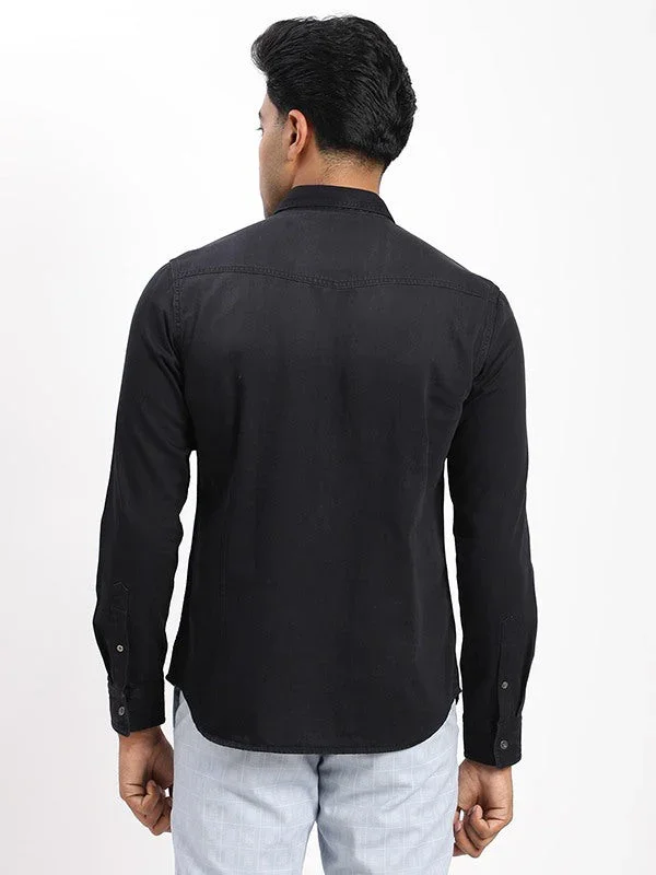 Men's Solid Full Sleeves Cotton Shirt - Image 4