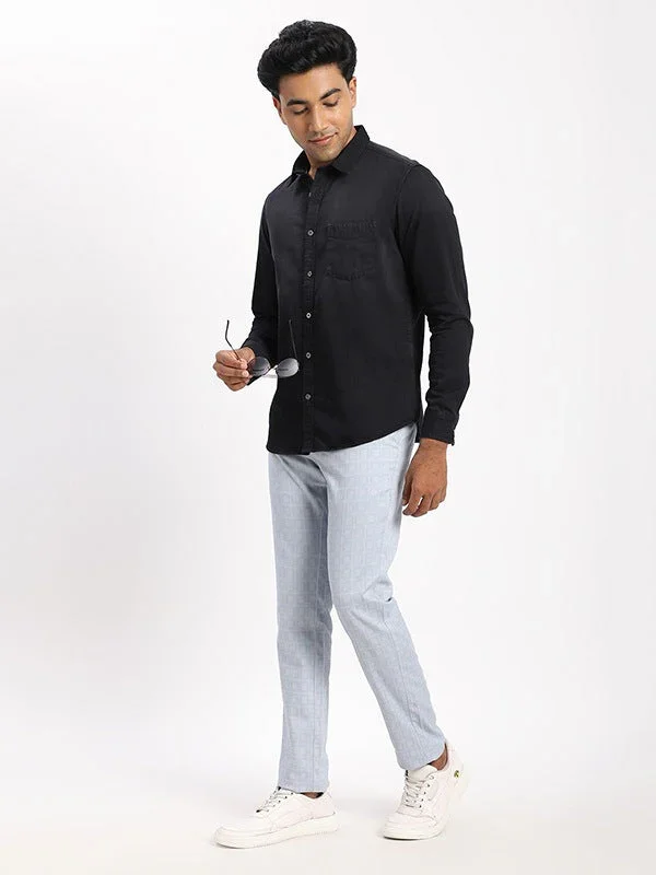 Men's Solid Full Sleeves Cotton Shirt - Image 5