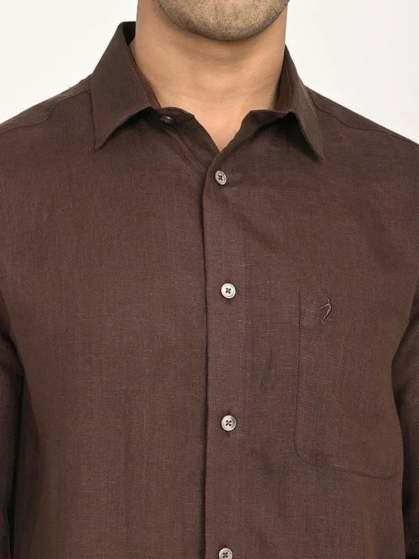 Men's Solid Full Sleeves Cotton Shirt - Image 18