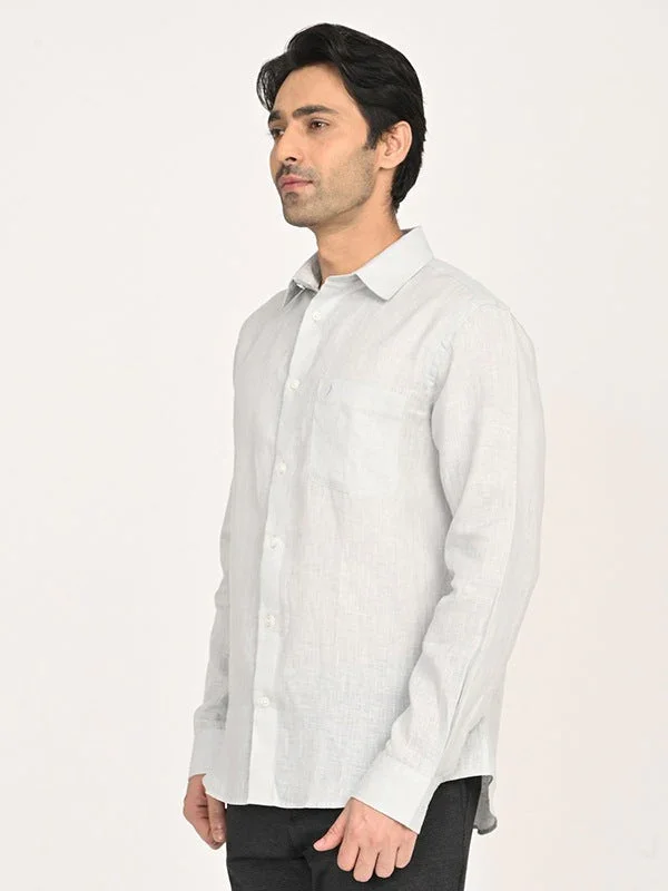 Men's Solid Full Sleeves Cotton Shirt - Image 2