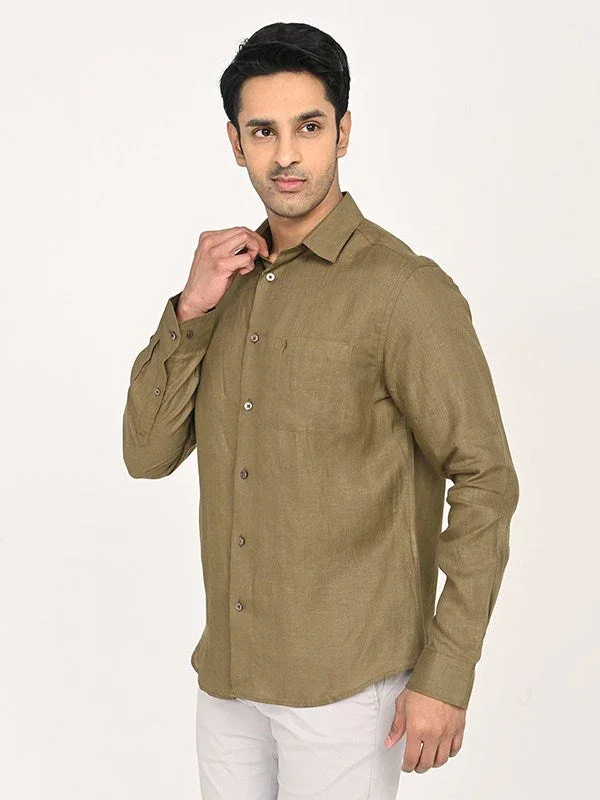 Men's Solid Full Sleeves Cotton Shirt - Image 7