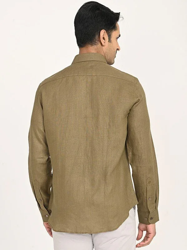 Men's Solid Full Sleeves Cotton Shirt - Image 9