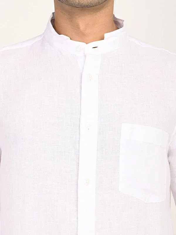 Men's Solid Full Sleeves Cotton Shirt - Image 3