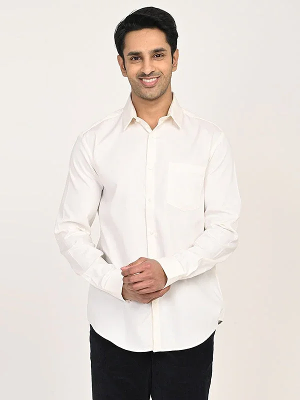 Men's Solid Full Sleeves Cotton Shirt
