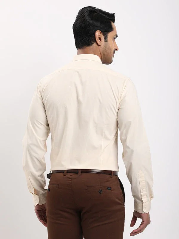 Men's Solid Full Sleeves Cotton Stretch Shirt - Image 19