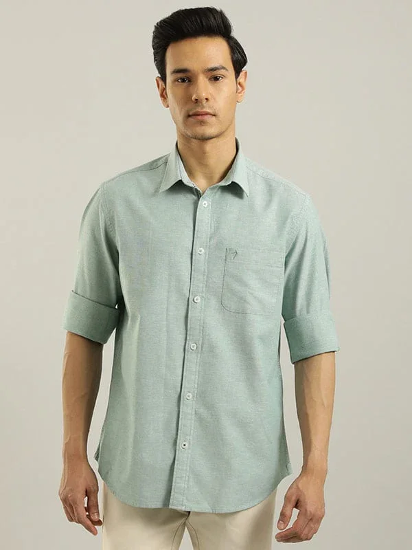 Men's Solid Full Sleeves Cotton Stretch Shirt - Image 14