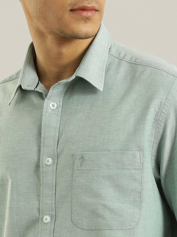 Men's Solid Full Sleeves Cotton Stretch Shirt - Image 15