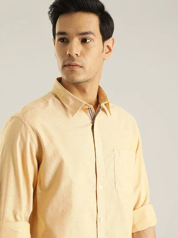 Men's Solid Full Sleeves Cotton Stretch Shirt - Image 20