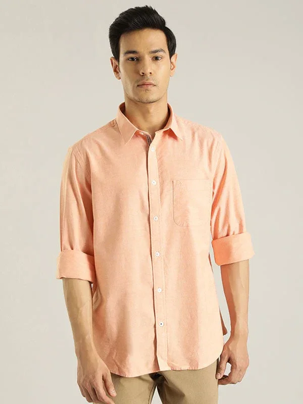 Men's Solid Full Sleeves Cotton Stretch Shirt - Image 25