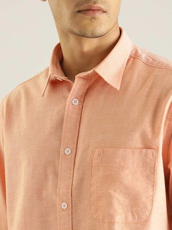 Men's Solid Full Sleeves Cotton Stretch Shirt - Image 26