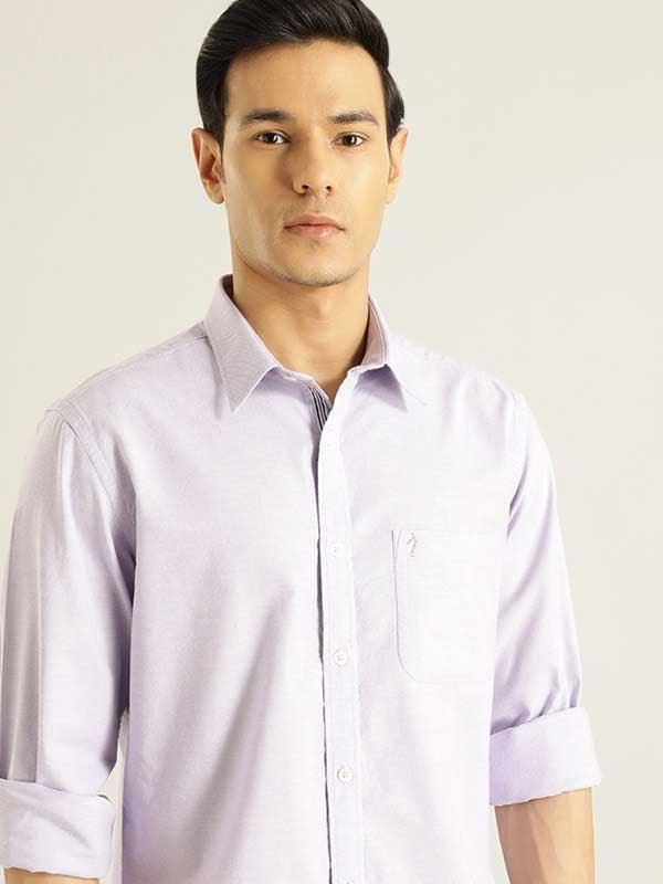Men's Solid Full Sleeves Cotton Stretch Shirt - Image 28