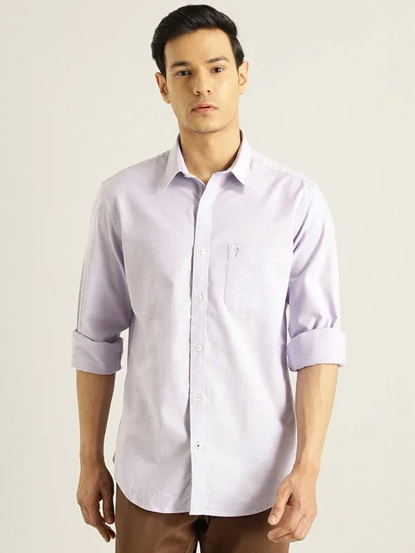 Men's Solid Full Sleeves Cotton Stretch Shirt - Image 29