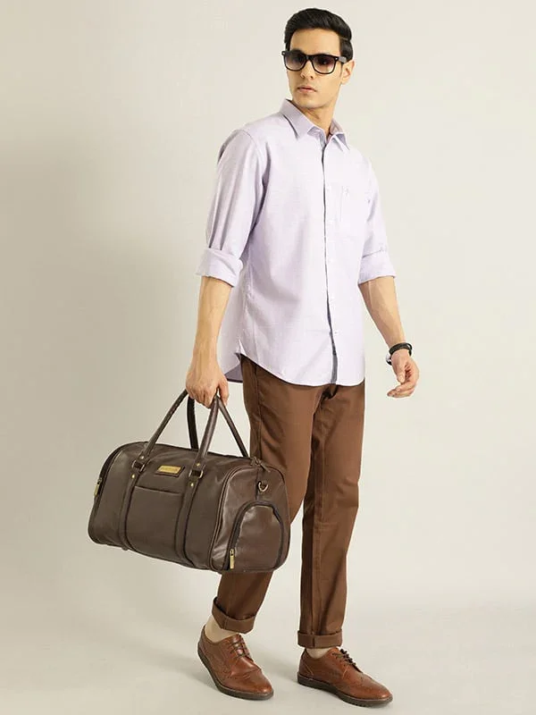 Men's Solid Full Sleeves Cotton Stretch Shirt - Image 32
