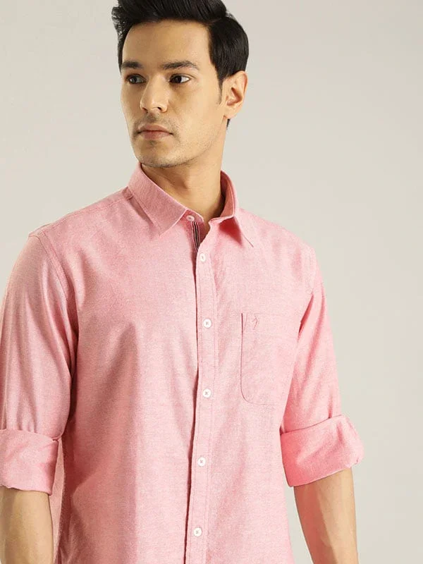 Men's Solid Full Sleeves Cotton Stretch Shirt - Image 33
