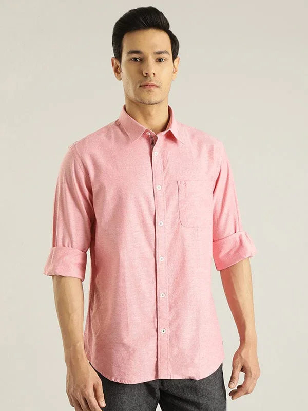 Men's Solid Full Sleeves Cotton Stretch Shirt - Image 34