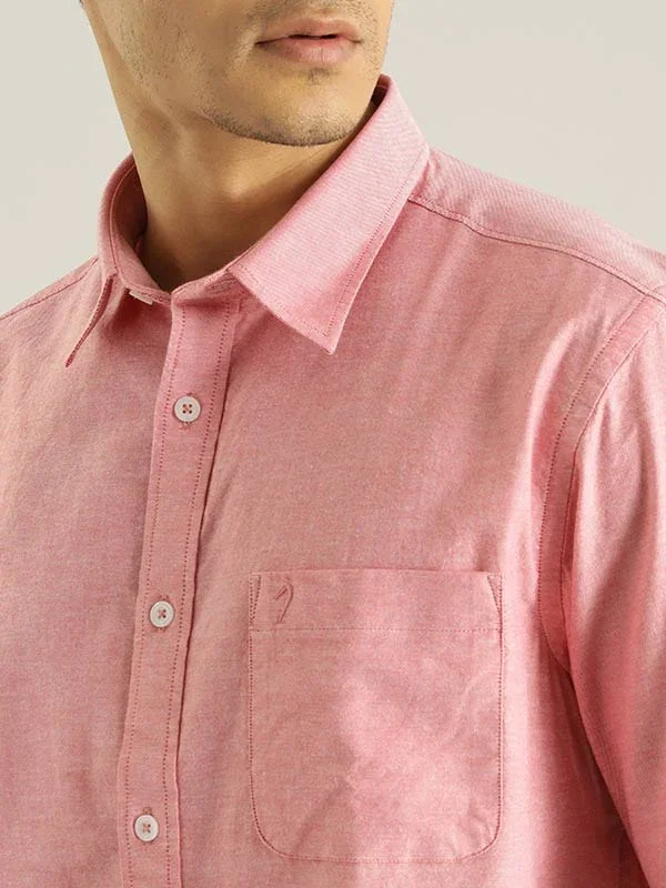 Men's Solid Full Sleeves Cotton Stretch Shirt - Image 35