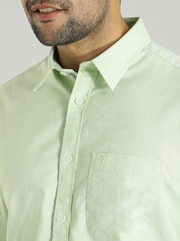 Men's Solid Full Sleeves Cotton Stretch Shirt - Image 40