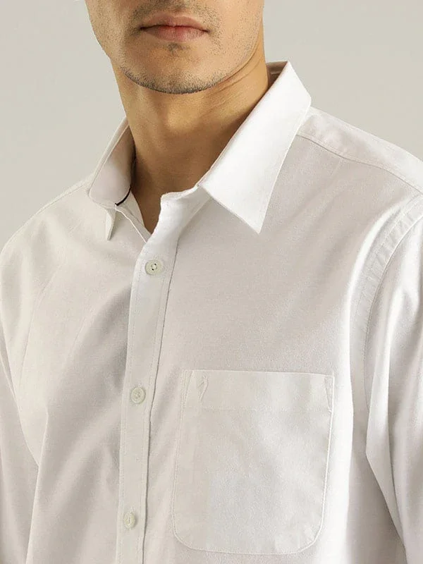 Men's Solid Full Sleeves Cotton Stretch Shirt - Image 43