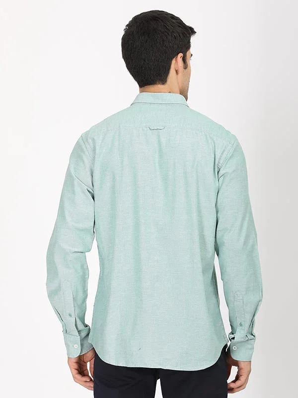 Men's Solid Full Sleeves Cotton Stretch Shirt - Image 10