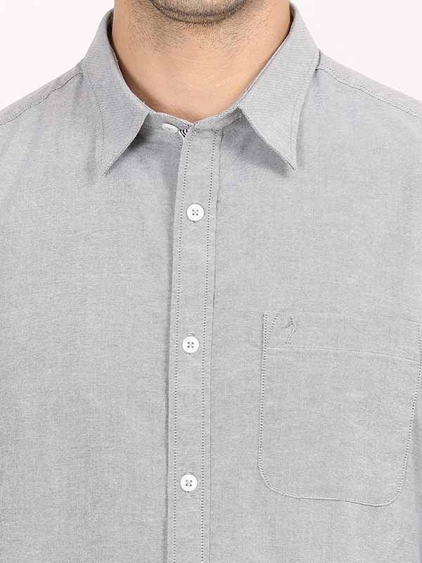 Men's Solid Full Sleeves Cotton Stretch Shirt - Image 13