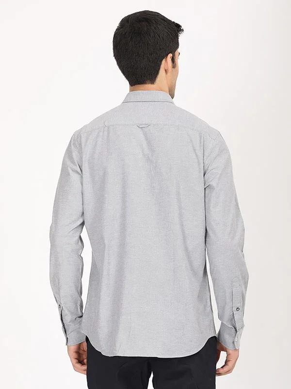Men's Solid Full Sleeves Cotton Stretch Shirt - Image 15
