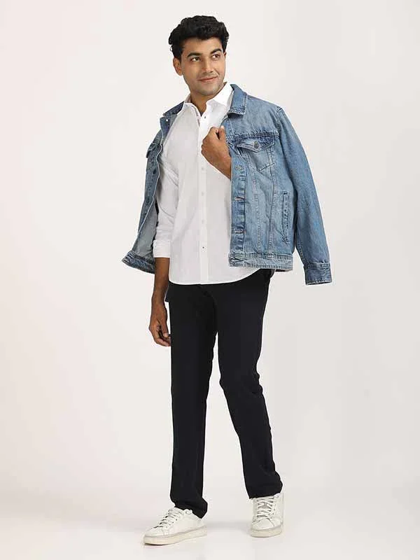 Men's Solid Full Sleeves Cotton Stretch Shirt - Image 22