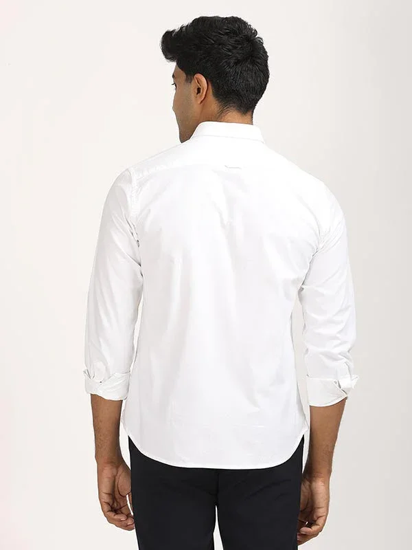 Men's Solid Full Sleeves Cotton Stretch Shirt - Image 23