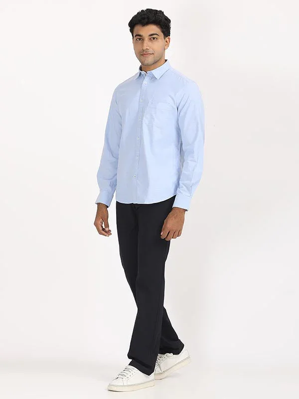 Men's Solid Full Sleeves Cotton Stretch Shirt - Image 26
