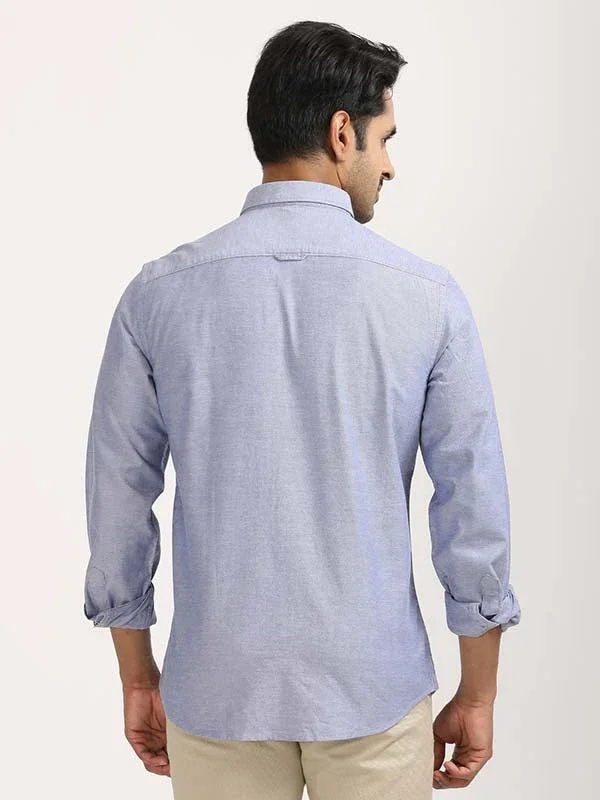 Men's Solid Full Sleeves Cotton Stretch Shirt - Image 31