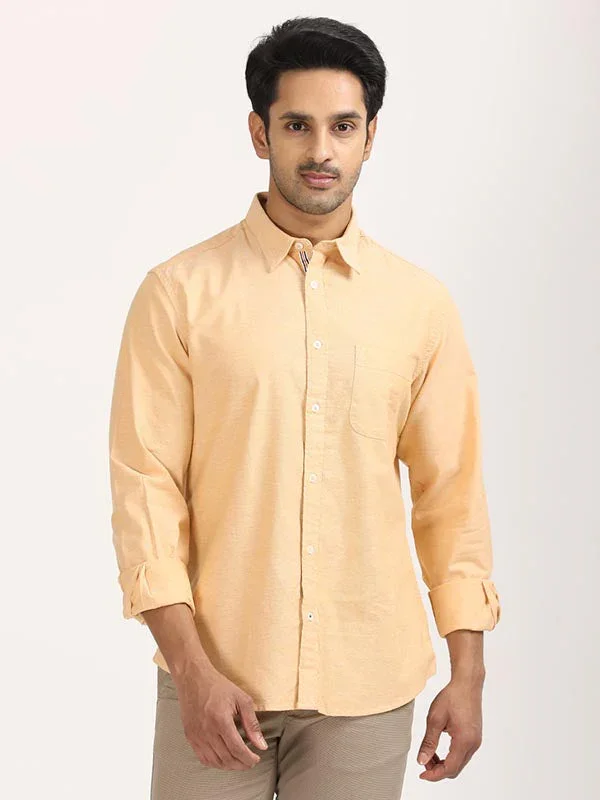 Men's Solid Full Sleeves Cotton Stretch Shirt - Image 32