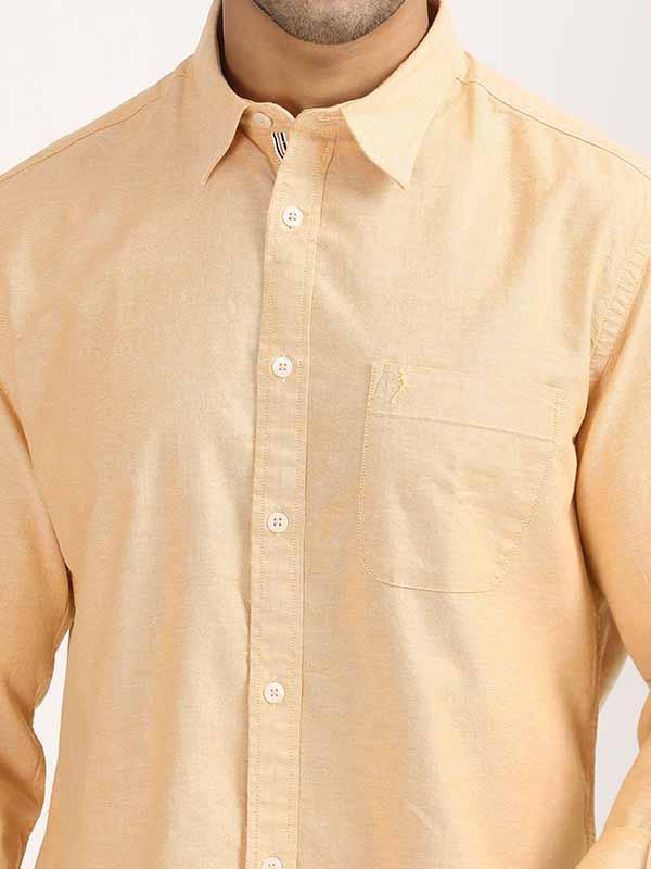 Men's Solid Full Sleeves Cotton Stretch Shirt - Image 33