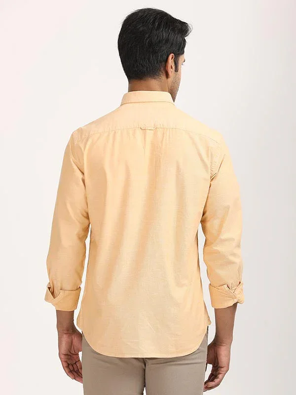 Men's Solid Full Sleeves Cotton Stretch Shirt - Image 35