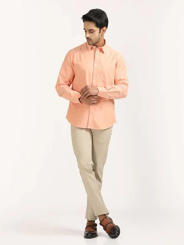 Men's Solid Full Sleeves Cotton Stretch Shirt - Image 38