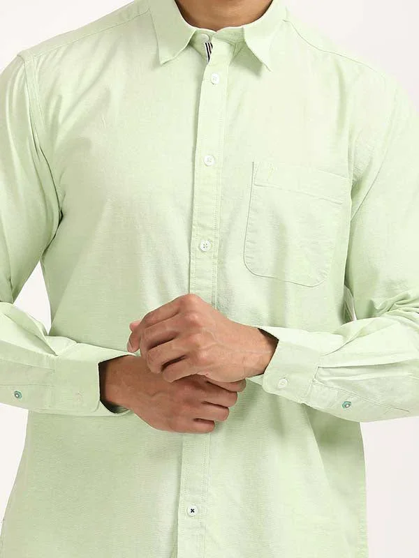 Men's Solid Full Sleeves Cotton Stretch Shirt - Image 41