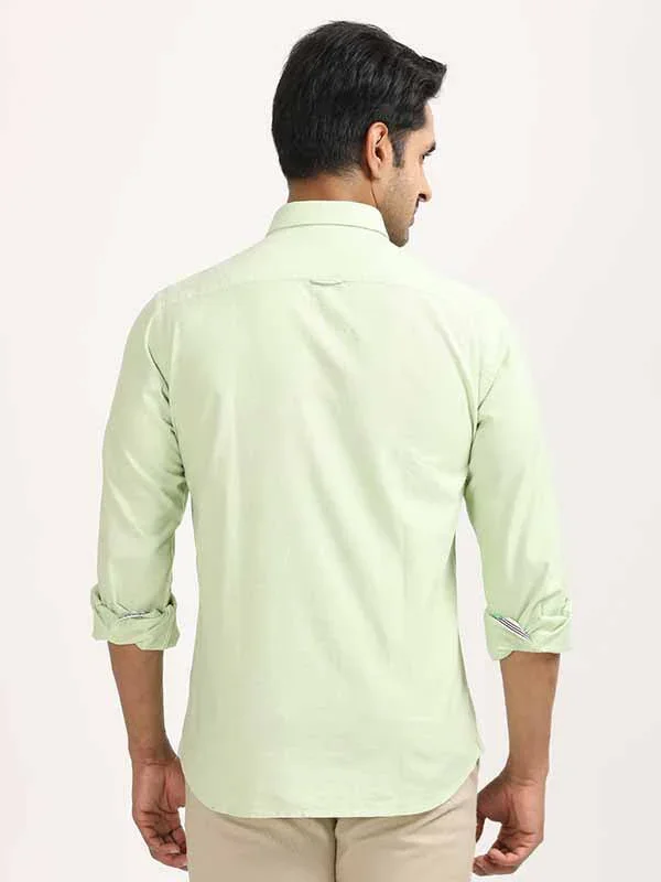 Men's Solid Full Sleeves Cotton Stretch Shirt - Image 43