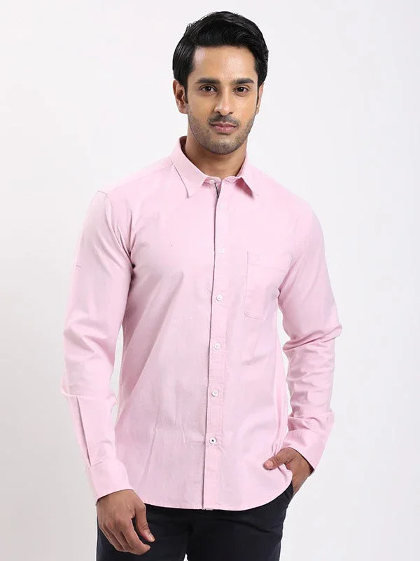 Men's Solid Full Sleeves Cotton Stretch Shirt