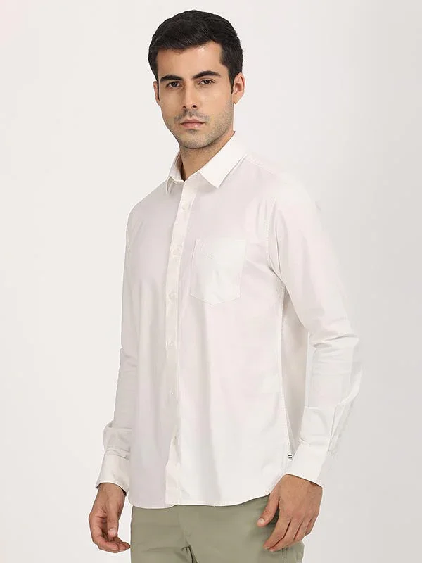Men's Solid Full Sleeves Cotton Stretch Shirt - Image 23