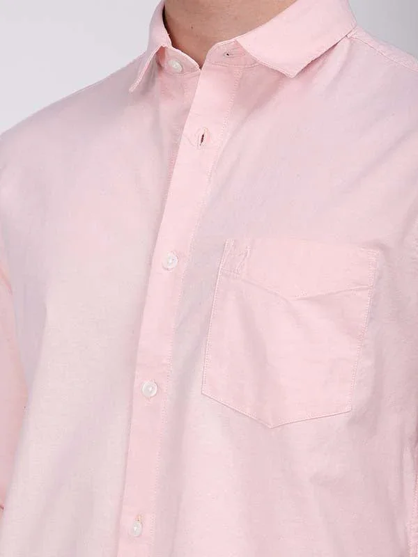 Men's Solid Full Sleeves Cotton Stretch Shirt - Image 7