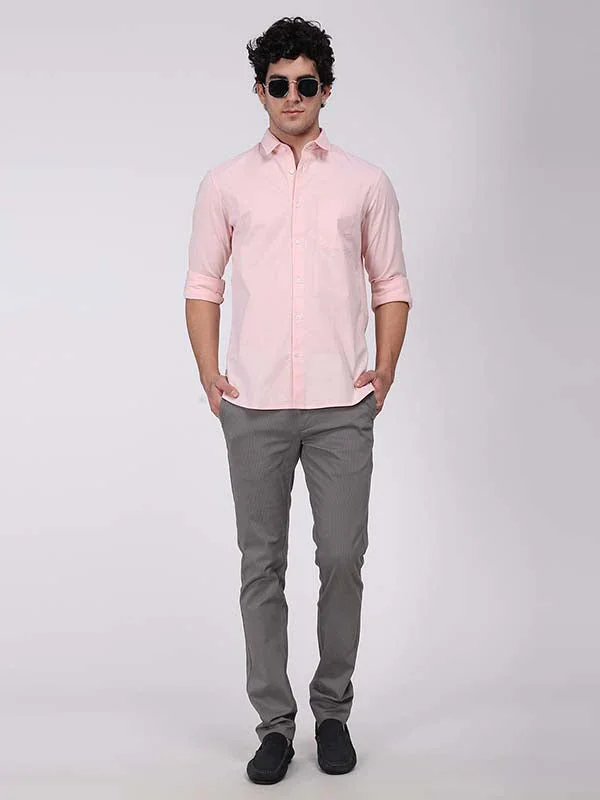 Men's Solid Full Sleeves Cotton Stretch Shirt - Image 8