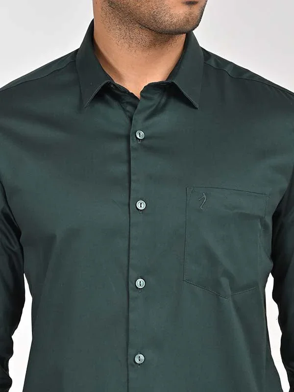 Men's Solid Full Sleeves Cotton Stretch Shirt - Image 27