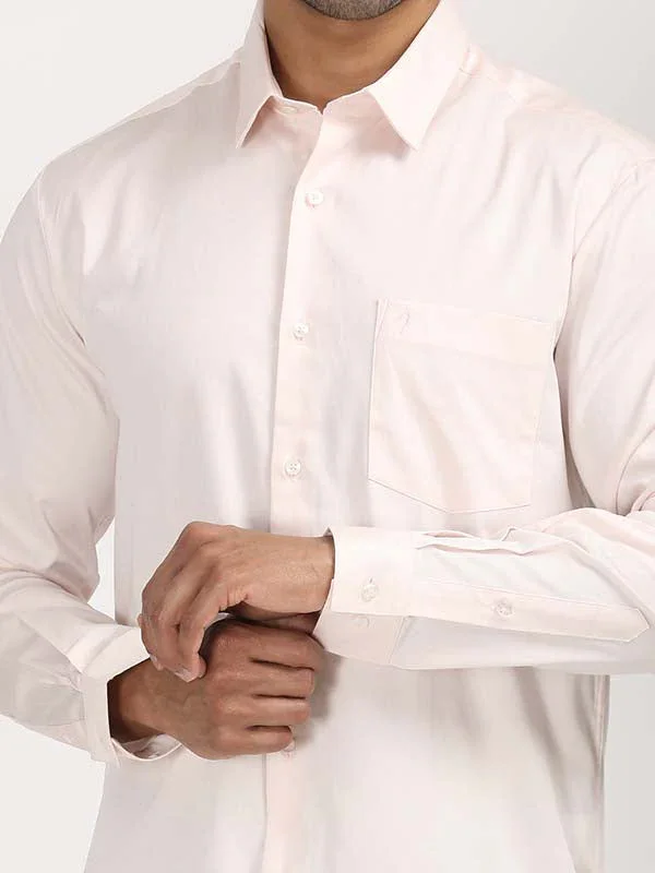 Men's Solid Full Sleeves Cotton Stretch Shirt - Image 38