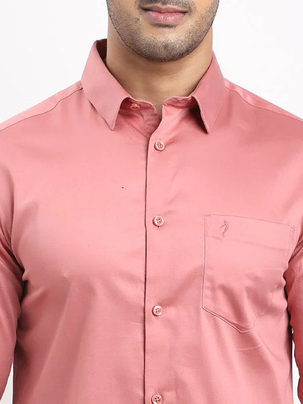 Men's Solid Full Sleeves Cotton Stretch Shirt - Image 48