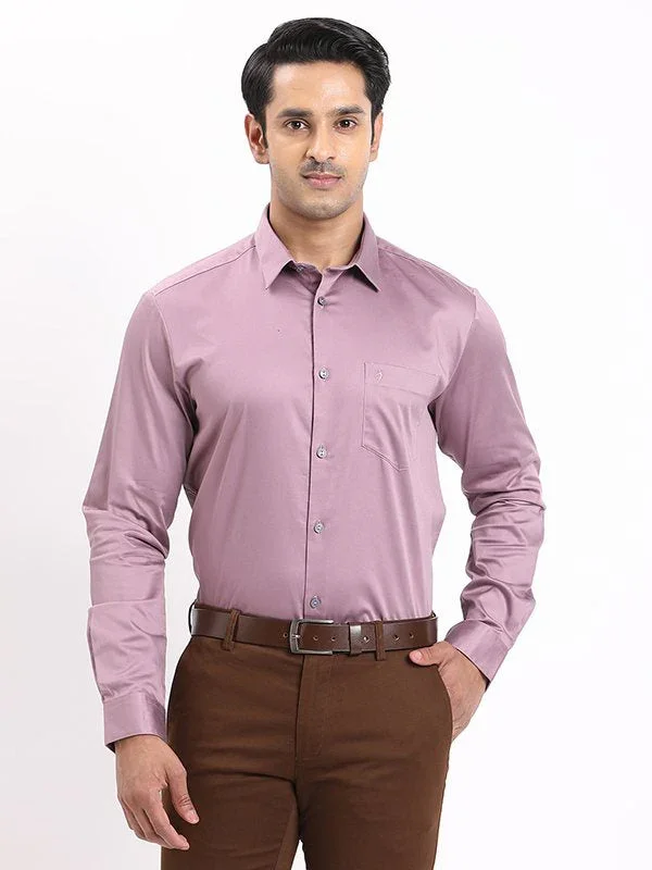 Men's Solid Full Sleeves Cotton Stretch Shirt - Image 11