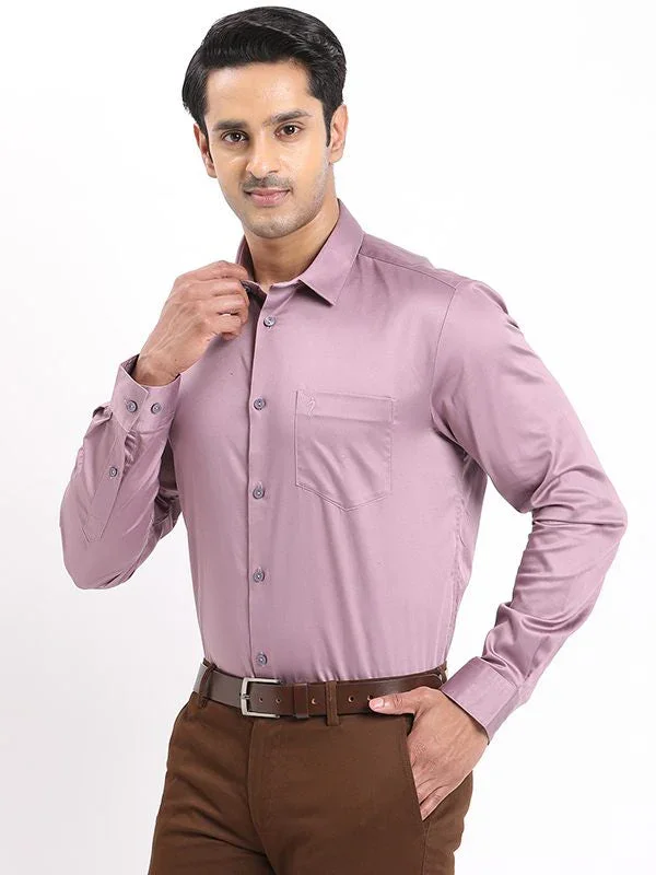 Men's Solid Full Sleeves Cotton Stretch Shirt - Image 12