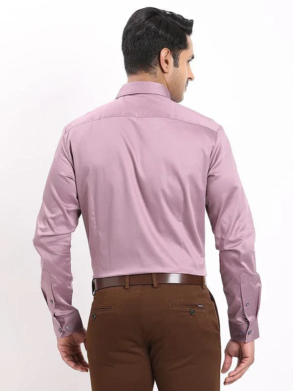 Men's Solid Full Sleeves Cotton Stretch Shirt - Image 14