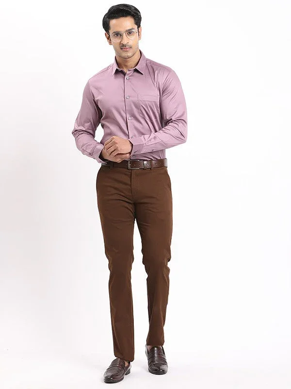 Men's Solid Full Sleeves Cotton Stretch Shirt - Image 15
